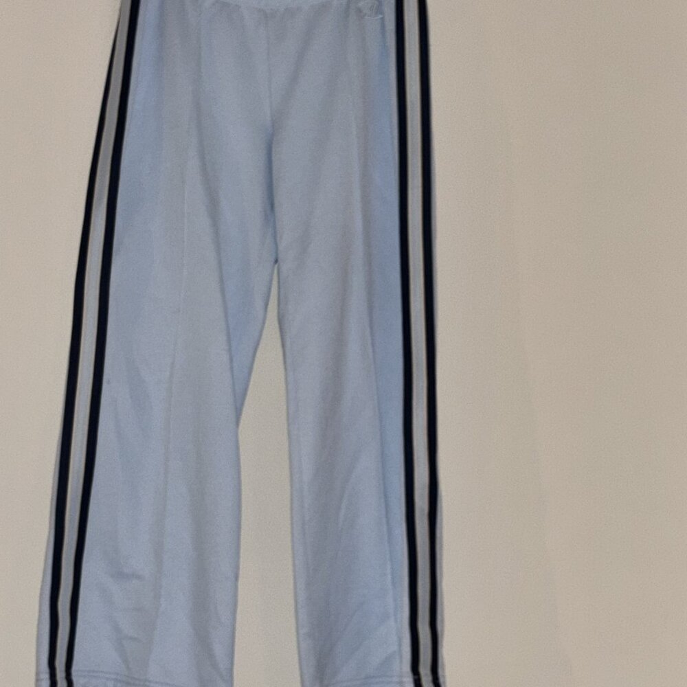 Vintage Mossimo Light Blue Track Pants Y2K Athleisure Side Stripe Medium